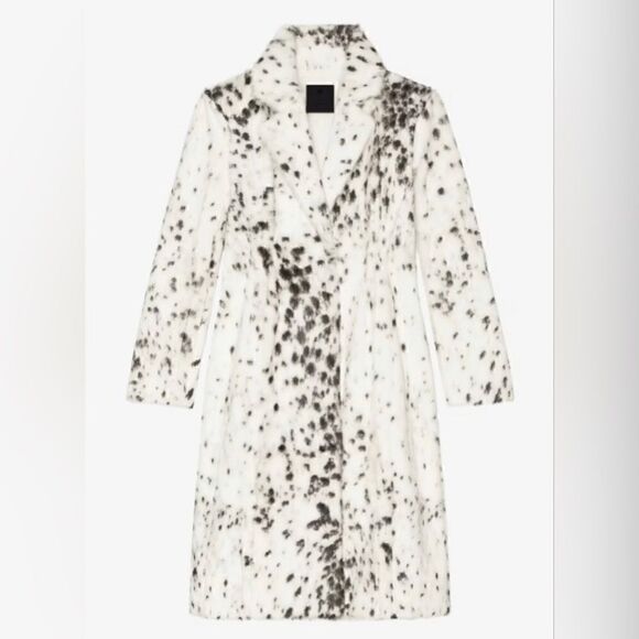 Givenchy From The Runway Coat in Fur with Snow Leopard Print Coat size 40 - Picture 1 of 9